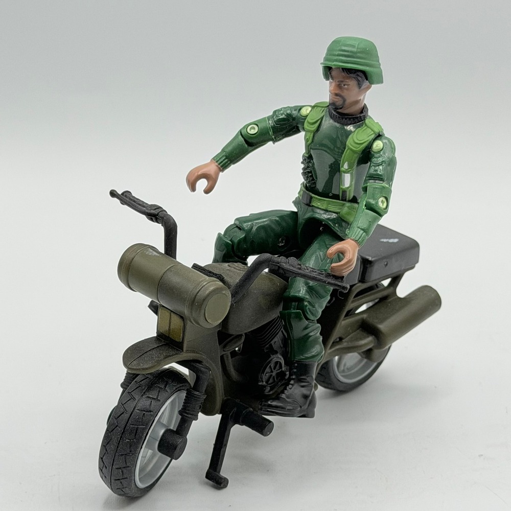 World Peacekeepers Power Team Elite Military Motorcycle 1:18 Scale Vehicle Green - Picture 11 of 14
